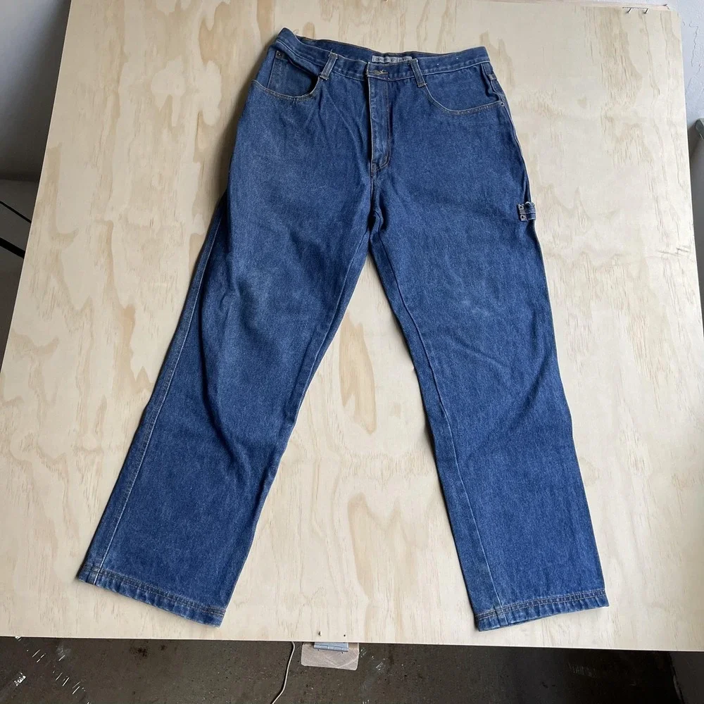 Vintage Y2K Claudio‎ Nucci Cargo Jeans Mens 34x30 Denim Straight Cargo Utility